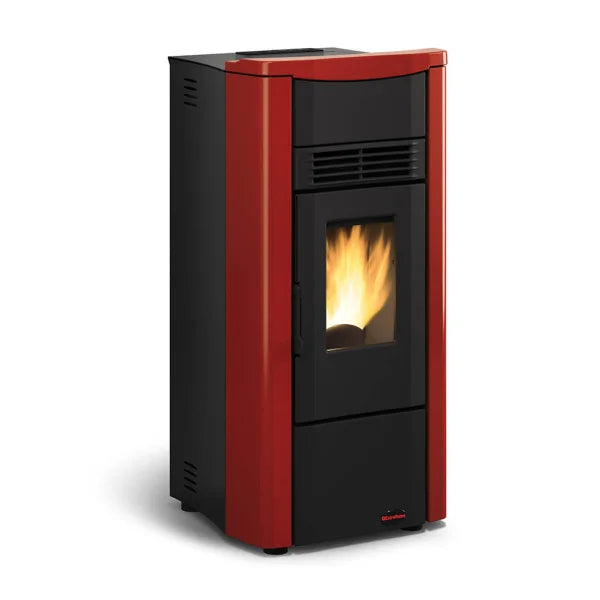 Pelletkachel TMC 810 Elegance 8,10 kW Zwart-Bordeauxrood