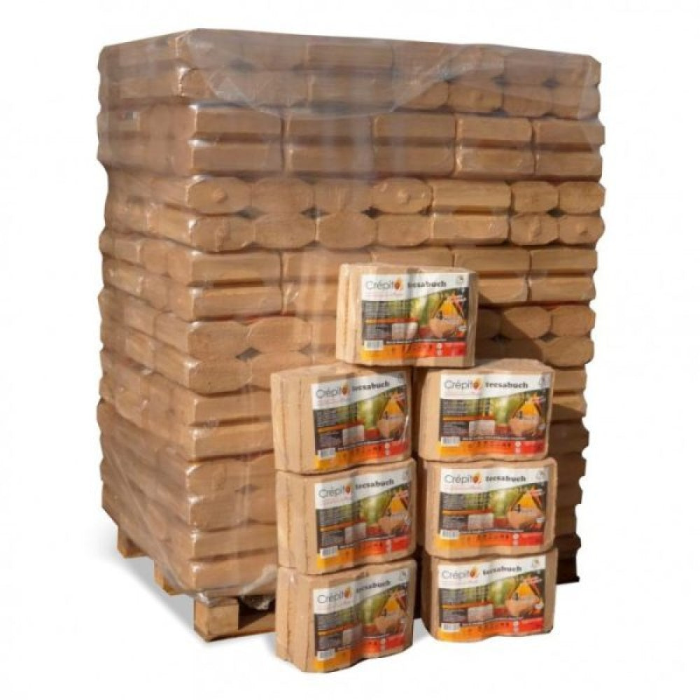 Tecsabuch Crépito Geperste Houtblokken – 1T Pallet (100% Natuurlijk)