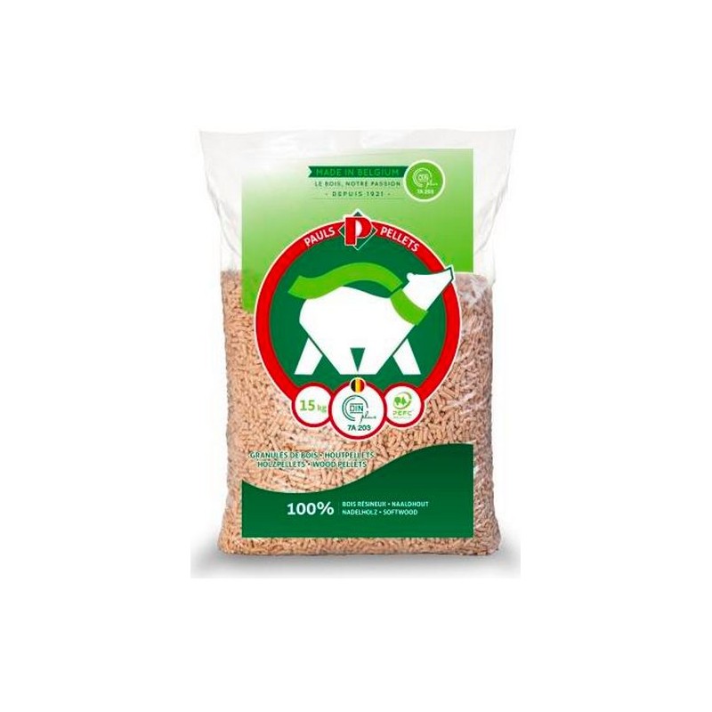 Halve pallet PAULS Pellets – 35 zakken (525 kg) – DIN+