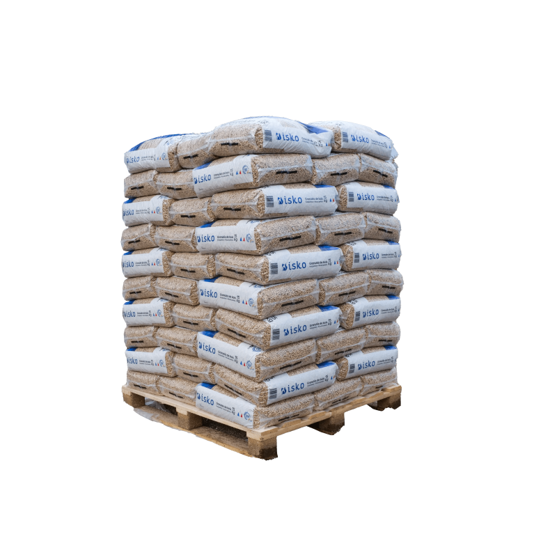 ISKO houtpellets – Halve pallet (35 zakken, 525 kg) – DIN+ certificering