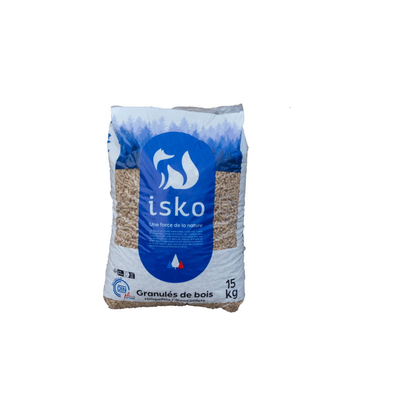 ISKO houtpellets – Halve pallet (35 zakken, 525 kg) – DIN+ certificering