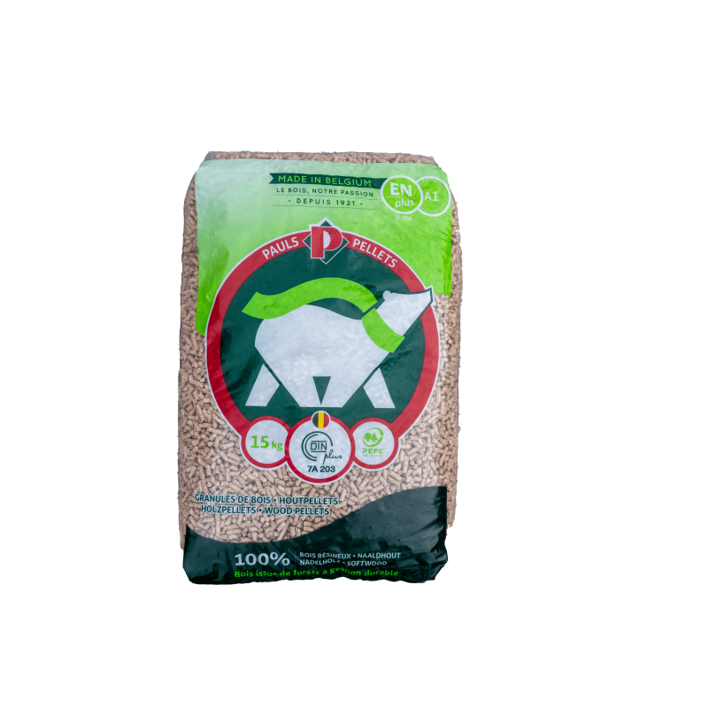 PAULS Pellets – Halve pallet (35 zakken, 525 kg) – ENplus A1 & DIN+