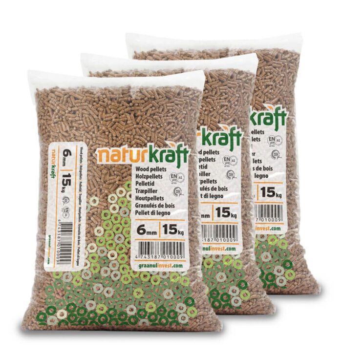 Naturkraft Pellets – 34 zakken (510 kg) – DIN+ & ENplus A1