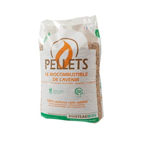 PIVETEAU Houtpellets – Halve pallet (33 zakken, ±495 kg) – DINplus