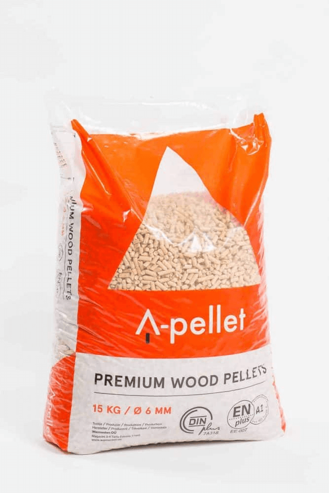 6 mm houtpellets – 65 zakken van 15 kg (975 kg)
