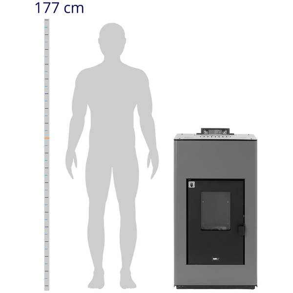 Waterpelletkachel 20 kW – 380 m³ / 25 L Water