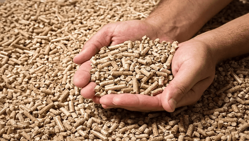 6 mm houtpellets – 65 zakken van 15 kg (975 kg)