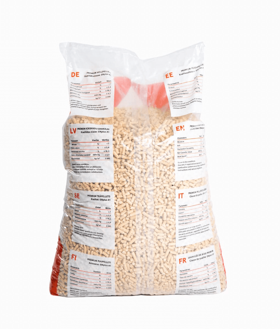 6 mm houtpellets – 65 zakken van 15 kg (975 kg)